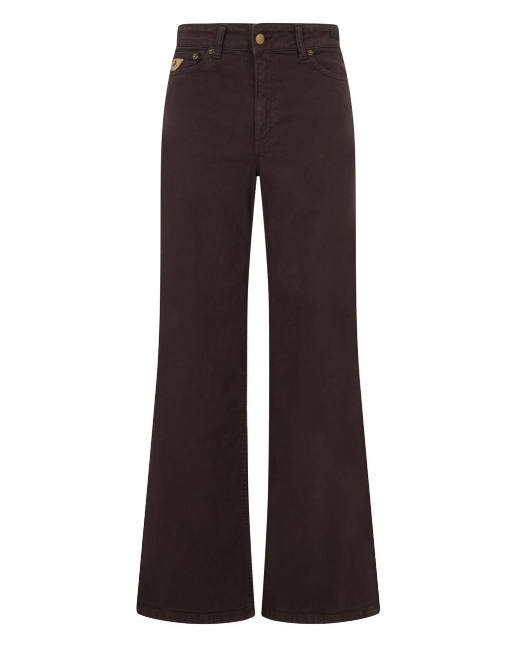 Lois Brown Wide-Leg Jeans Cotton