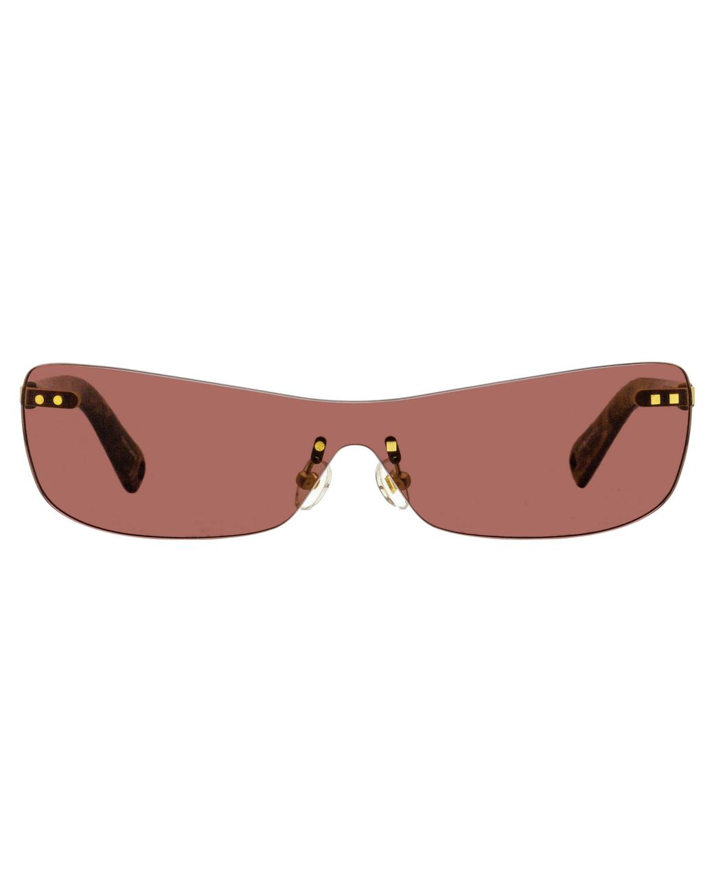 Jacquemus Black Mirada Sunglasses Jac69S 002 Wood Effect- 143Mm Effect/ Plastic (Acetate)/Metal