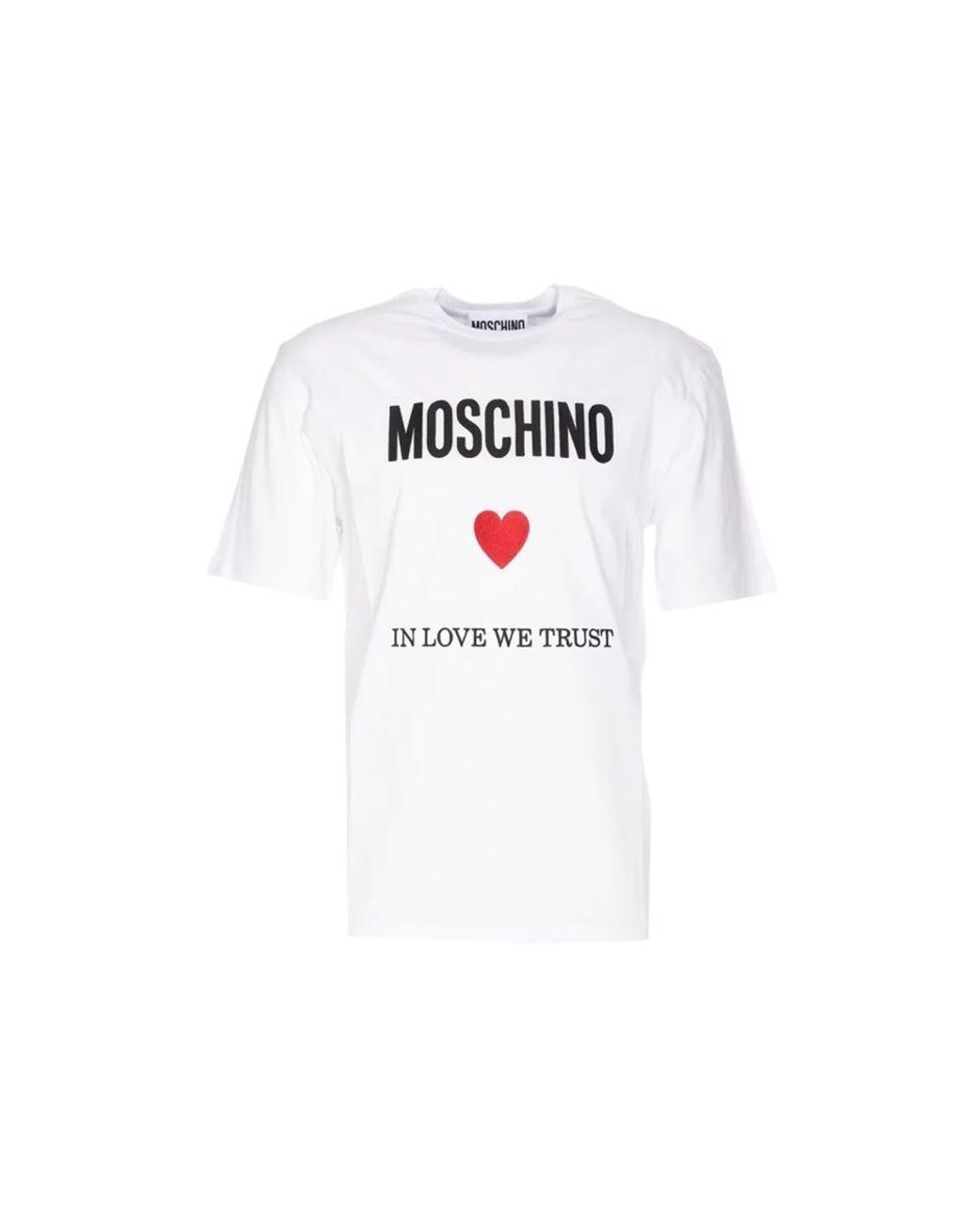 Moschino Couture White Love We Trust T-Shirt for men