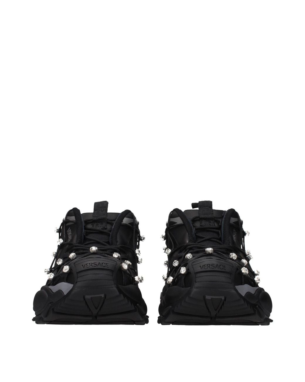 Versace Black Sneakers Fabric