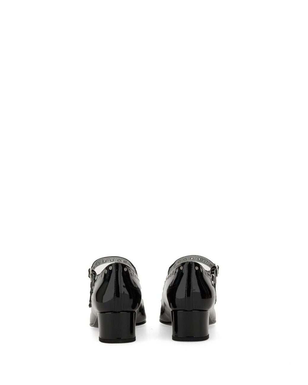 CAREL PARIS Black Mary Jane Pumps Leather