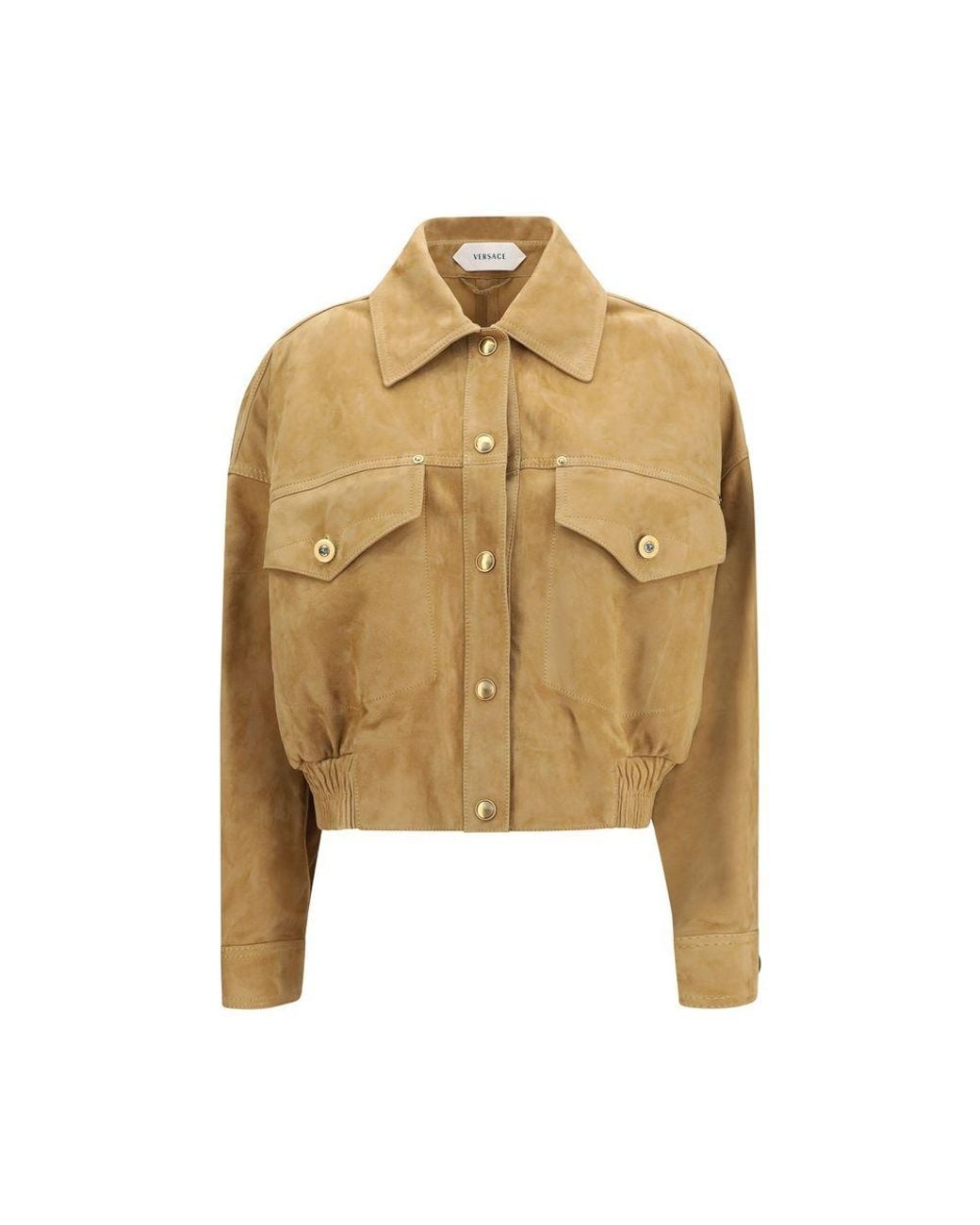 Versace Natural Versace Lamb Leather Blouson Jacket