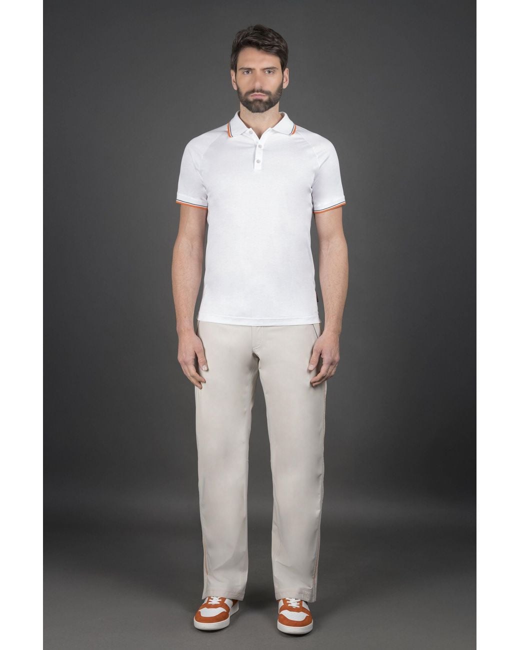 Moorer Multicolor Knit Polo Sweater for men