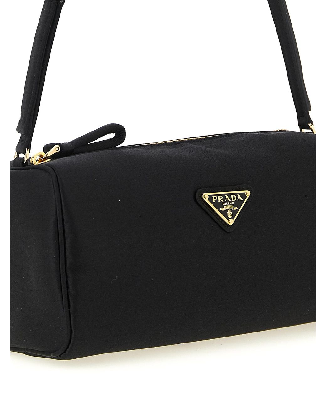 Prada Black Viscose Shoulder Bag