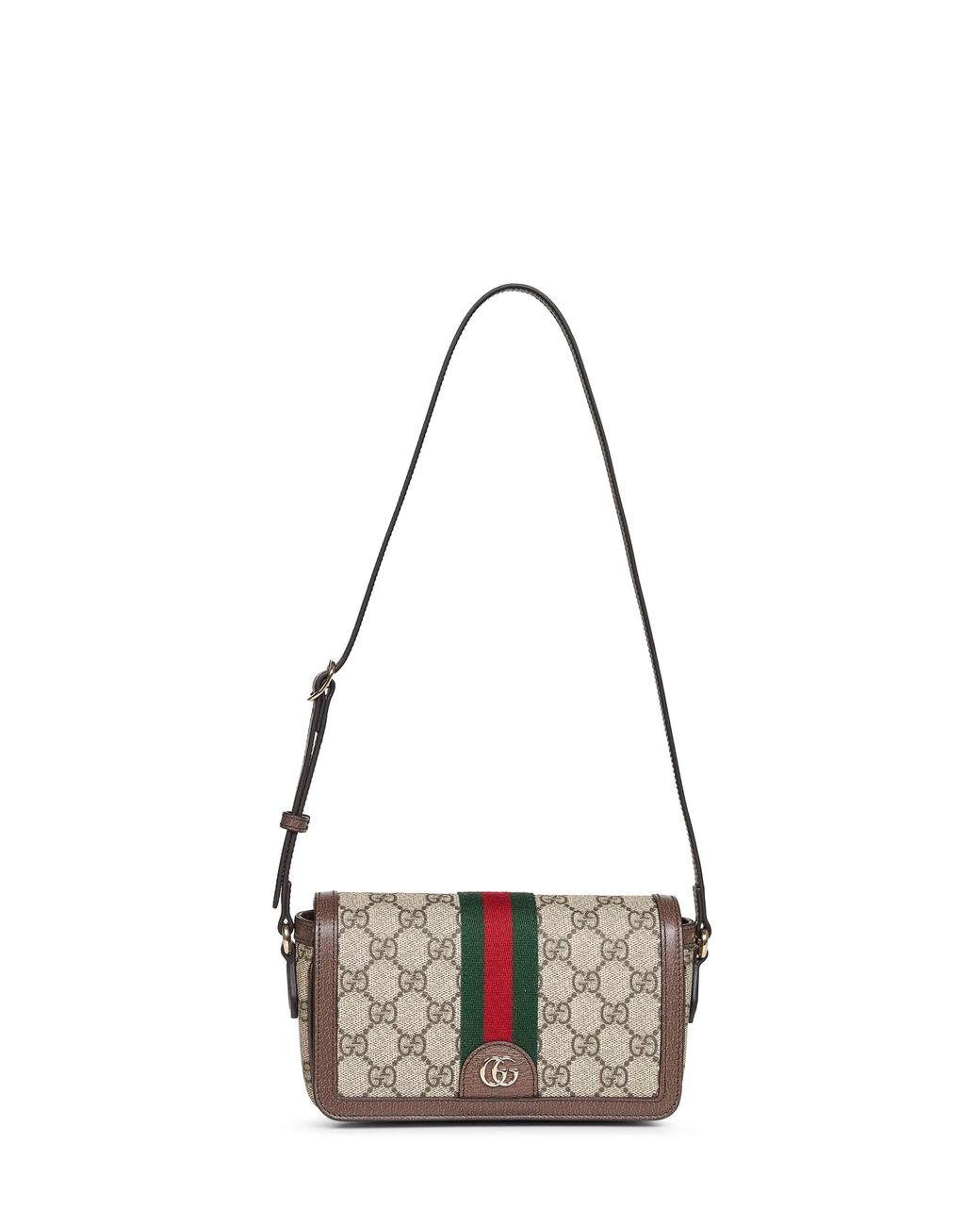 Gucci White And Dark Ophidia Mini Shoulder Bag