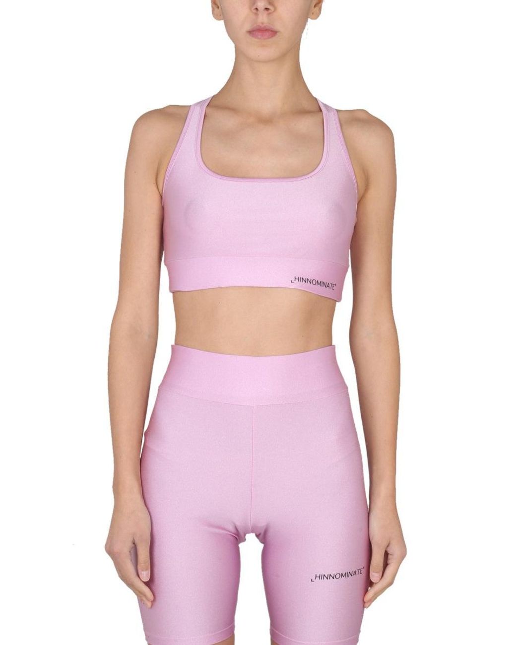 hinnominate Pink Hinnominate Lycra Logo Blouse