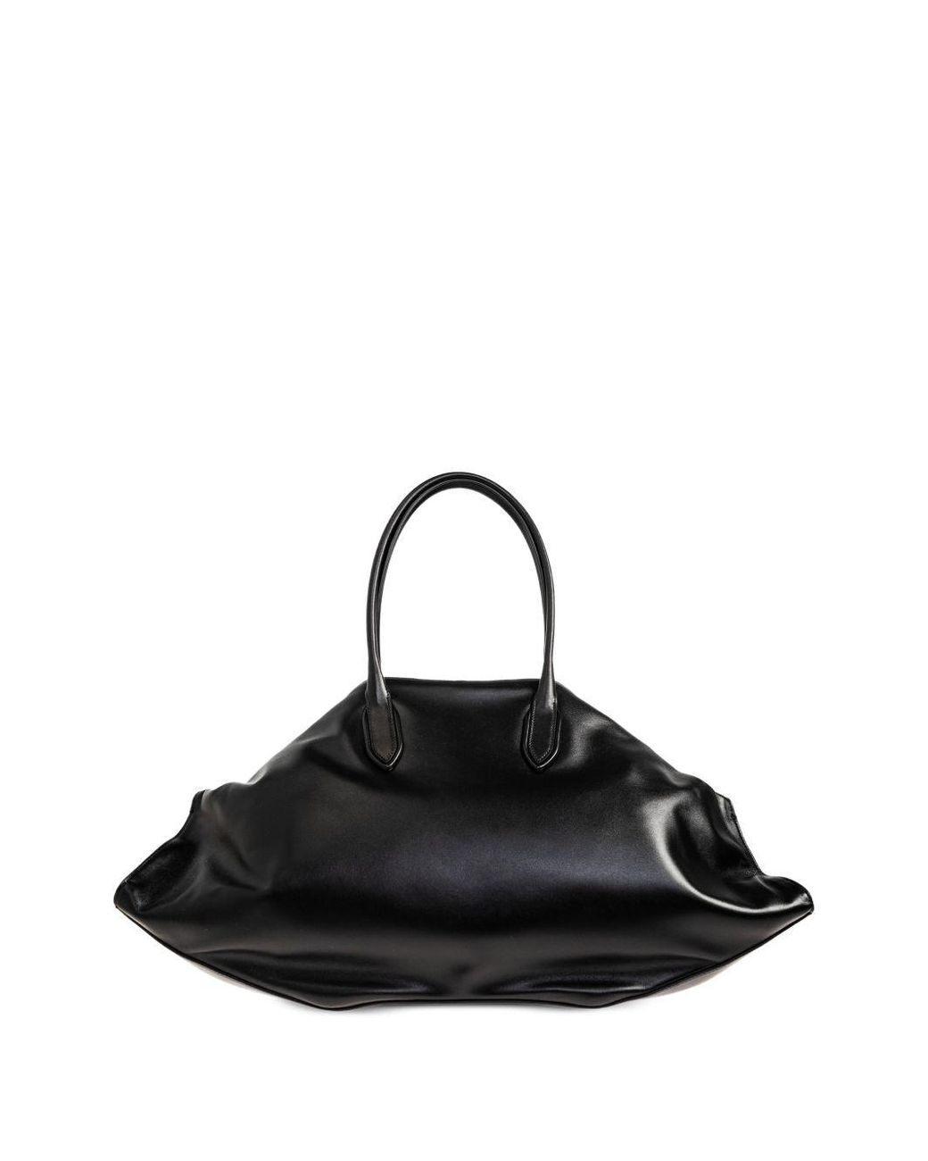 McQueen Black Maxi Manta Shoulder Bag