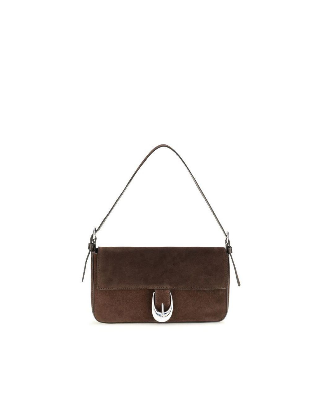 Staud Brown Calf Leather Bos Taurus Shoulder Bag