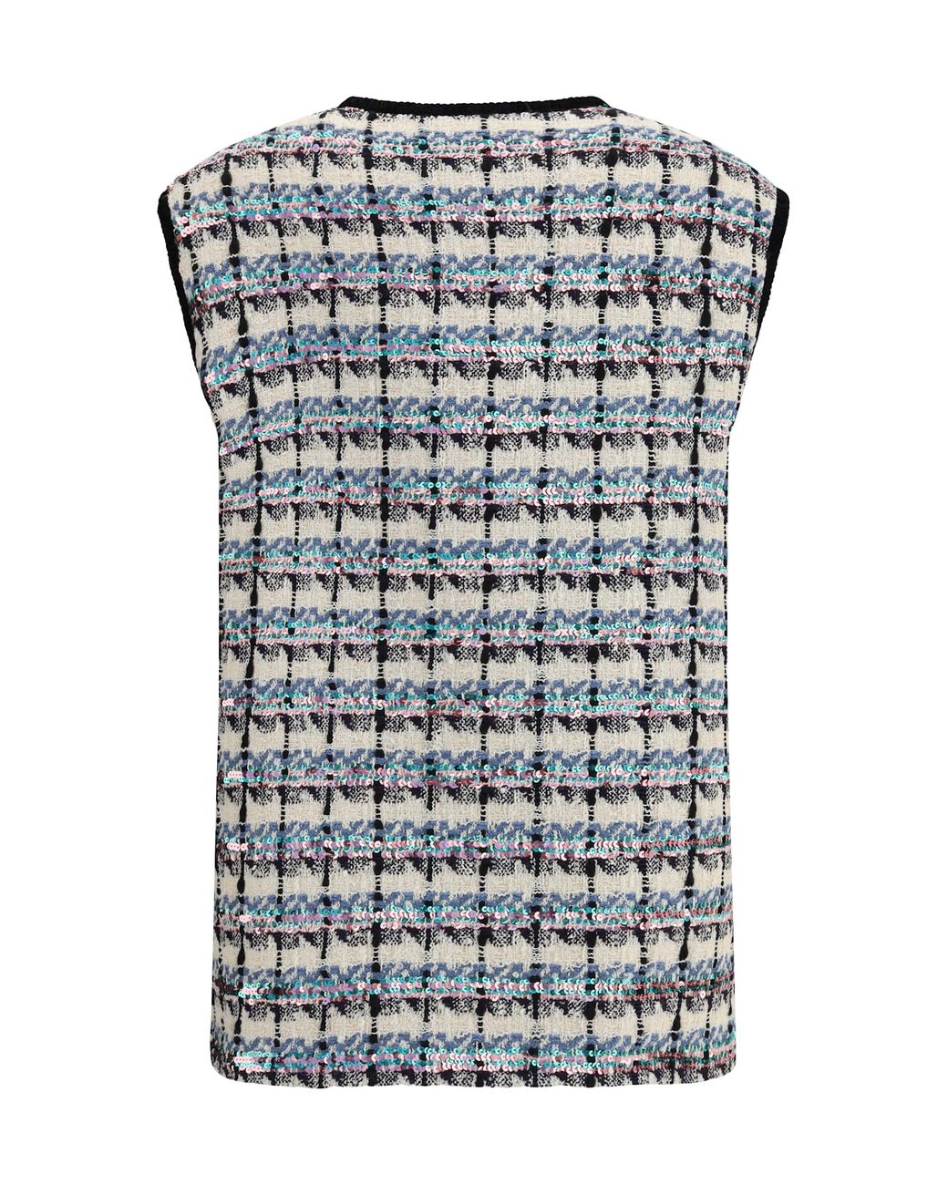 【VIP価格】VALENTINO Tweed Vest with sequins Mossi sequined cotton-blend tweed vest in white - Valentino