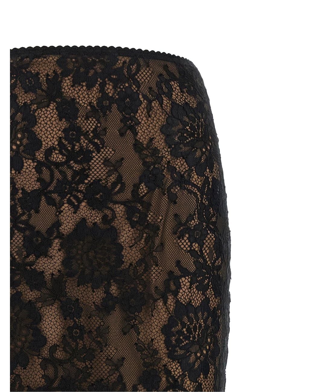 Self-Portrait Black Lace Mermaid Skirt