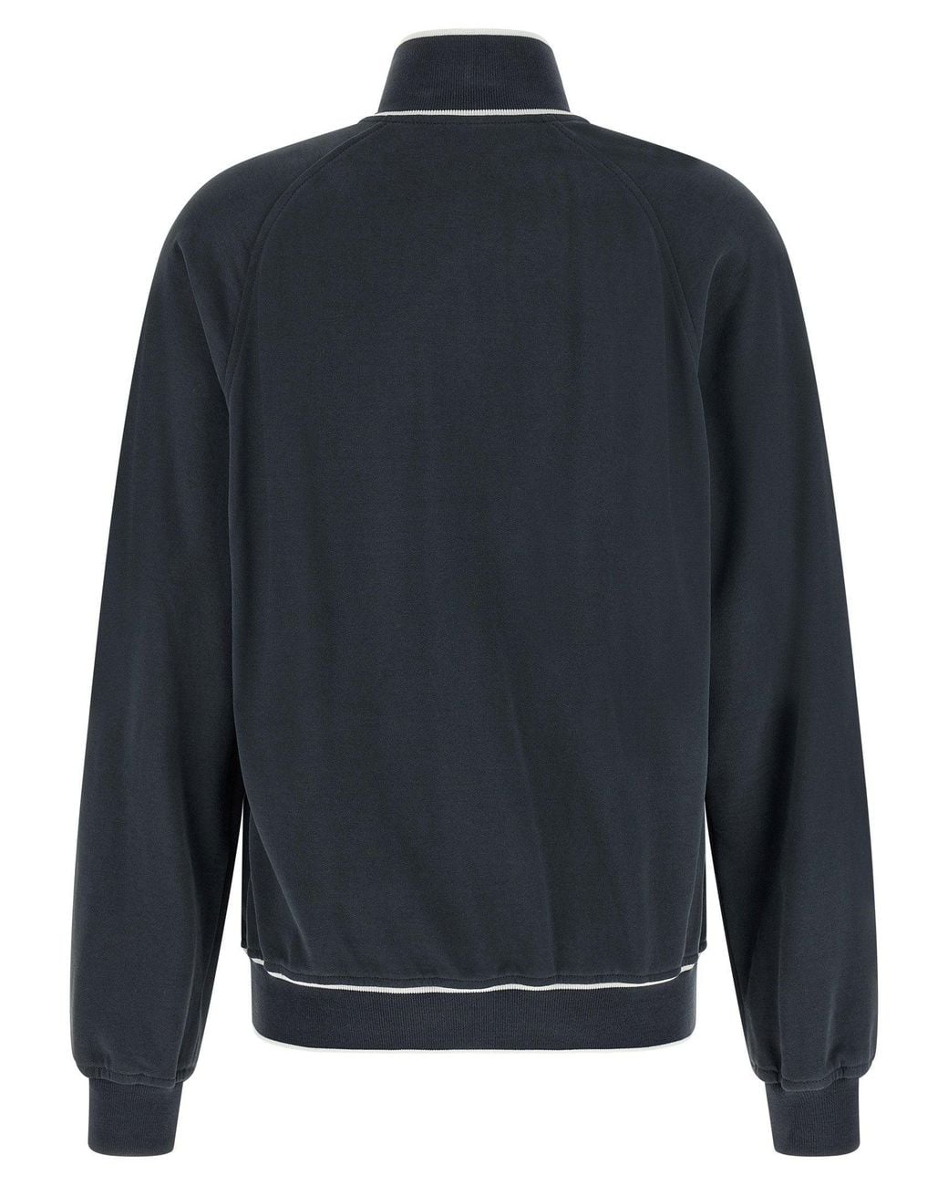 Brunello Cucinelli Black Heraldic Patch Cotton Sweatshirt