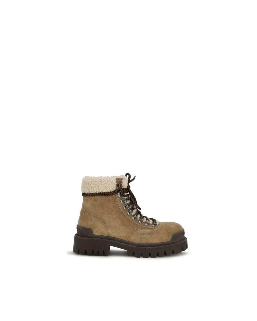 Balenciaga Brown Beige Suede Leather Lace for men