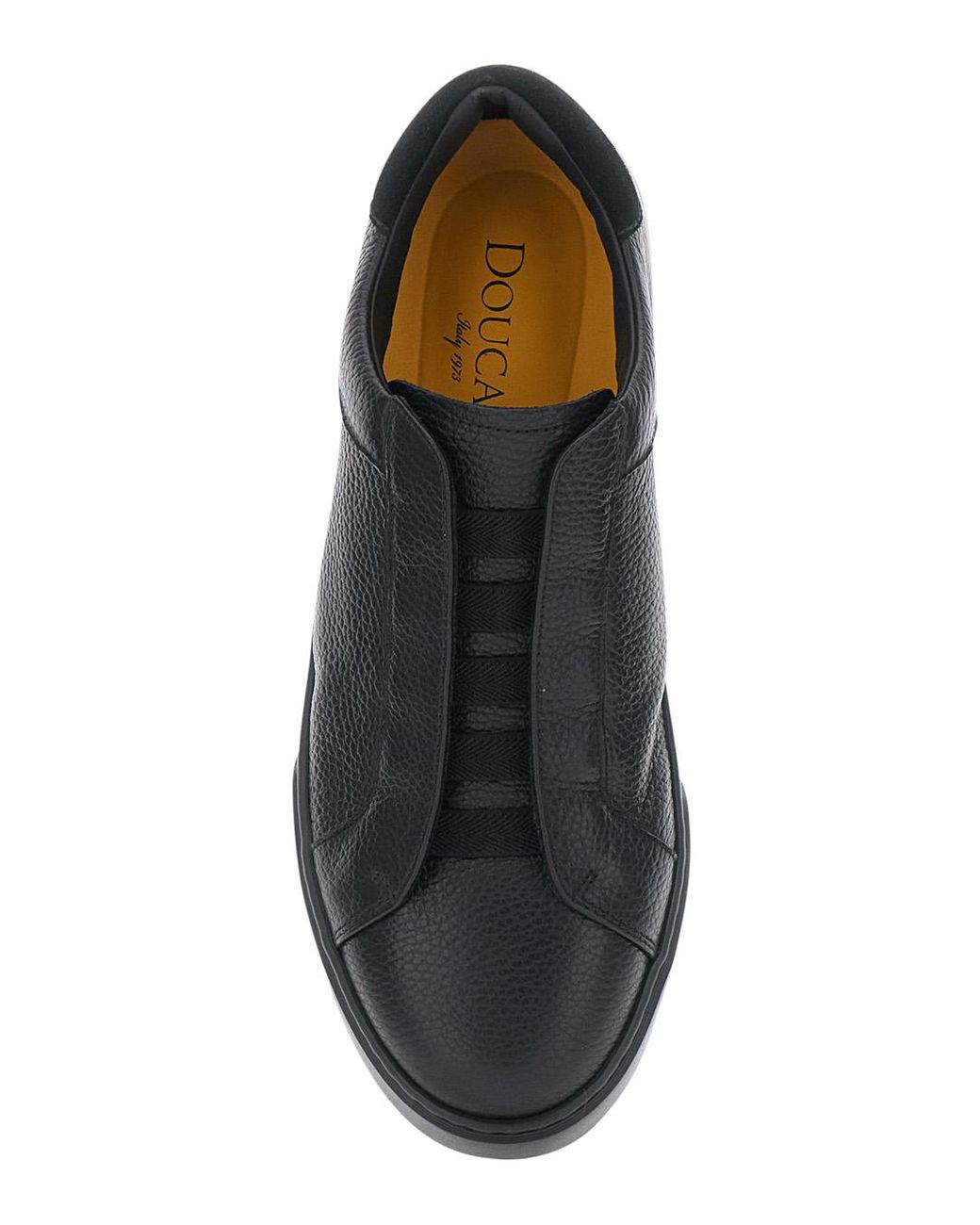 Doucal's Black Sneakers Spencer Calf Leather Trainers for men