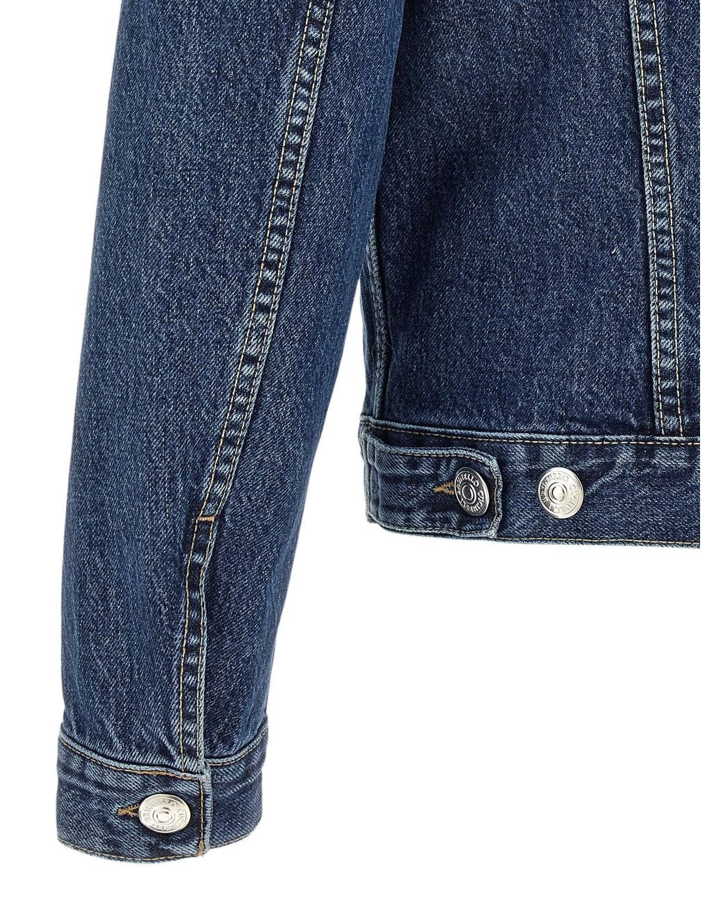 Brunello Cucinelli Blue Denim And Suede Jacket