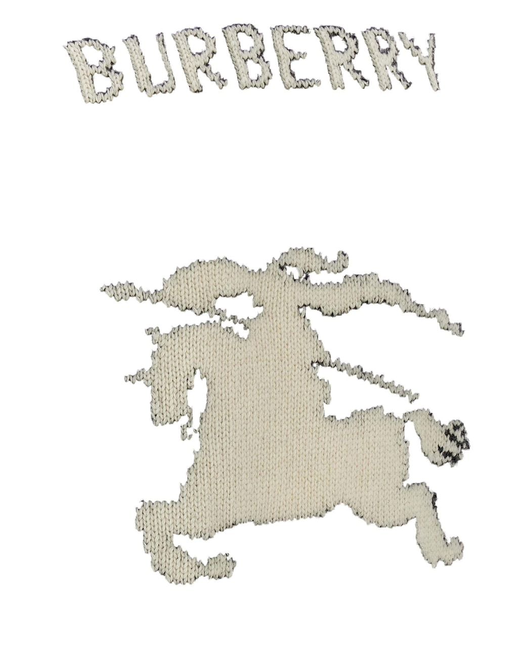 Burberry Black Burberry Logo-Embroidered Wool-Cashmere Sweater for men