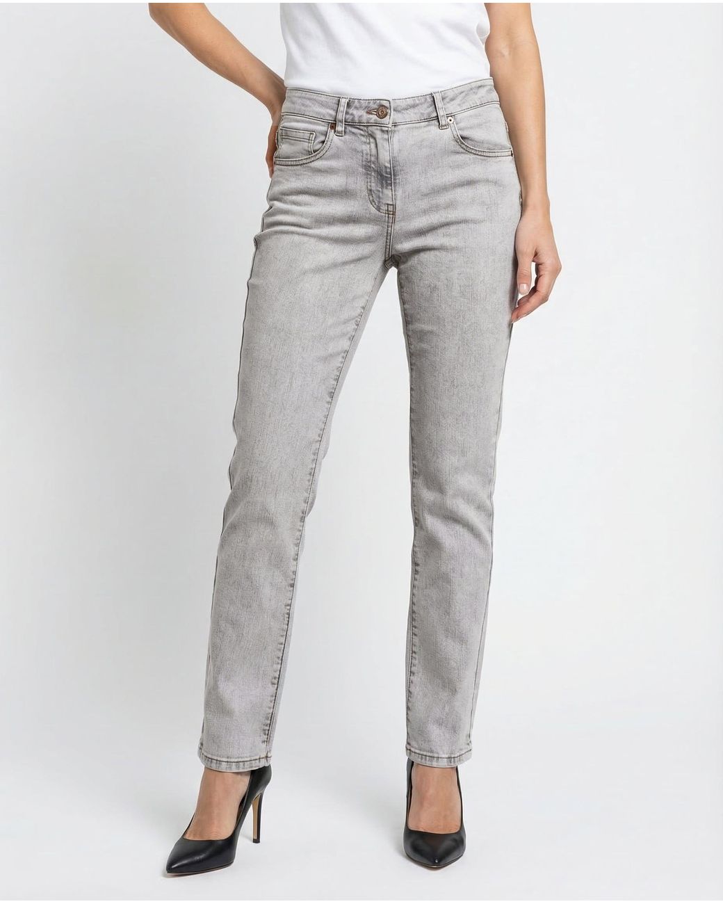 Brunello Cucinelli Gray Light Skinny Denim Trousers
