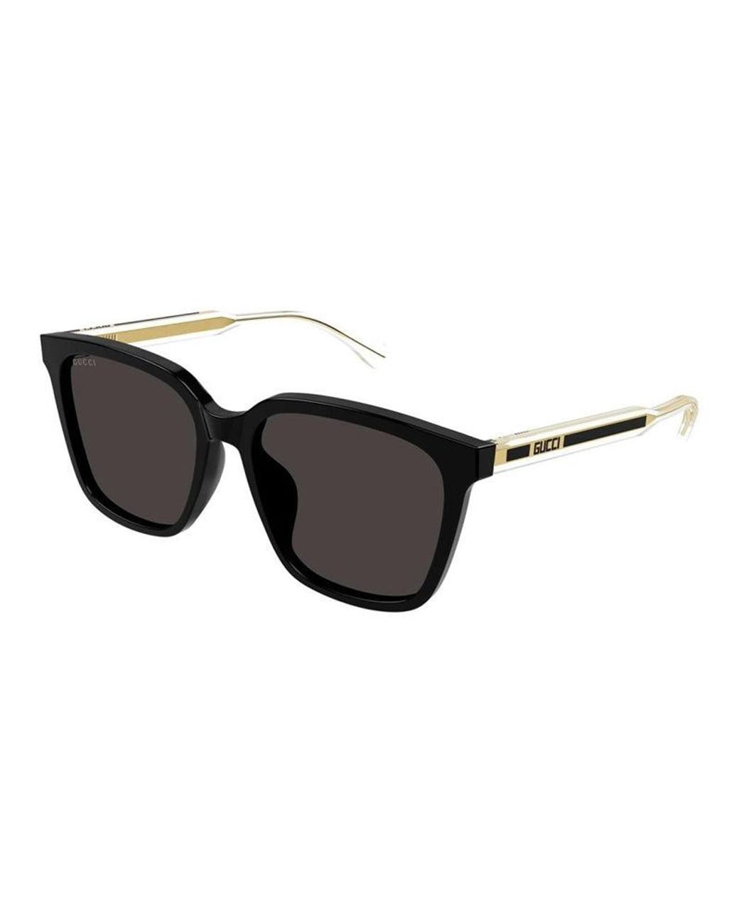 Gucci Black Gg1121Sa 001 Square Sunglasses for men