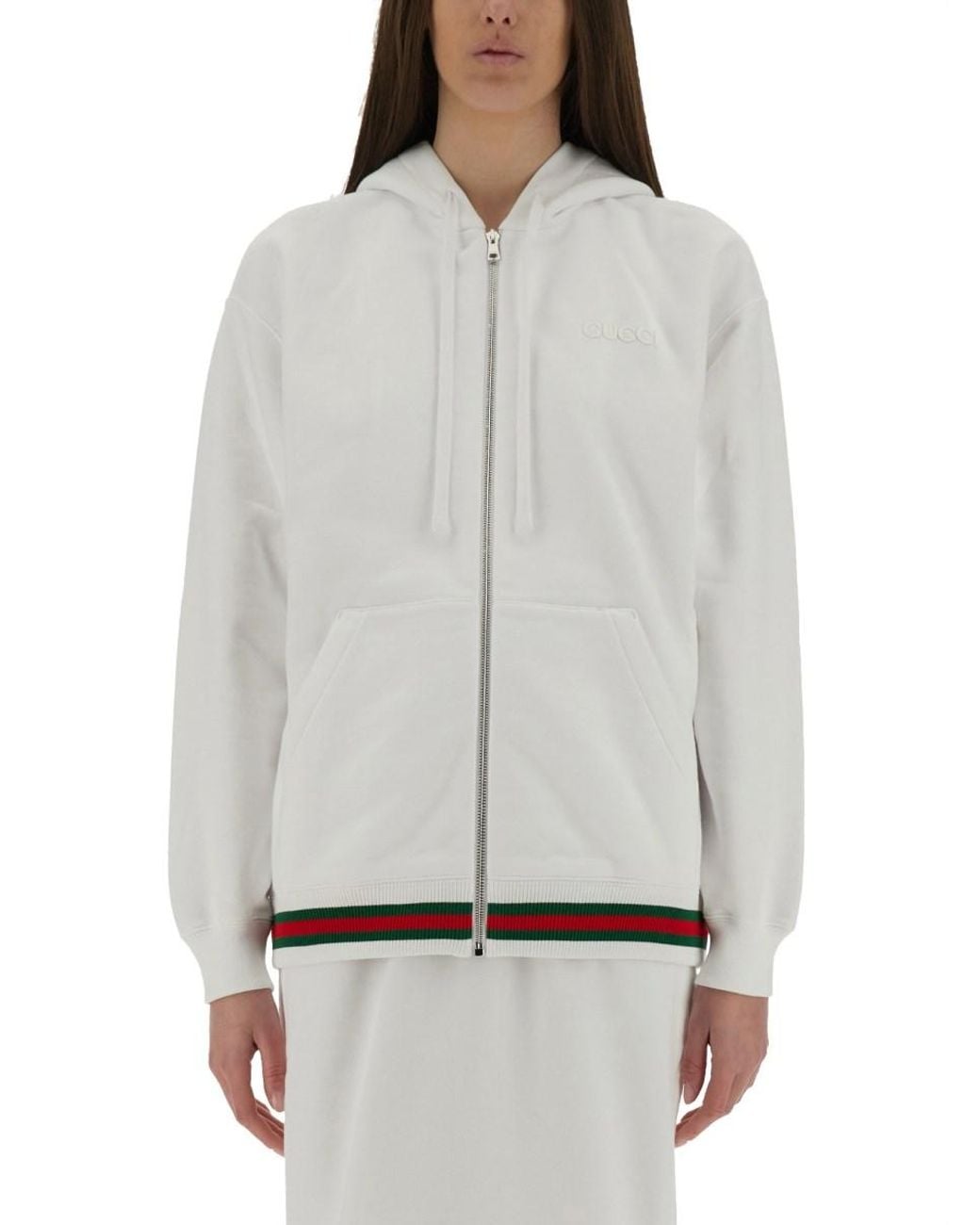 Gucci Gray Cotton Jersey Sweatshirt Sweater