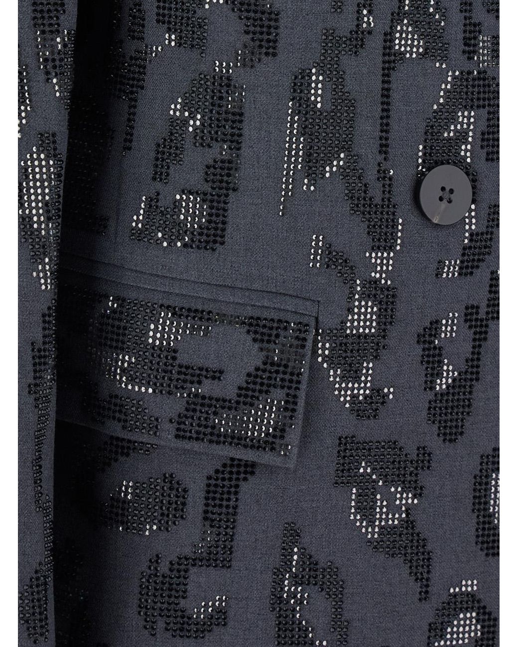 Pinko Black Jacket With Mixed Studs, Polyester Blazers