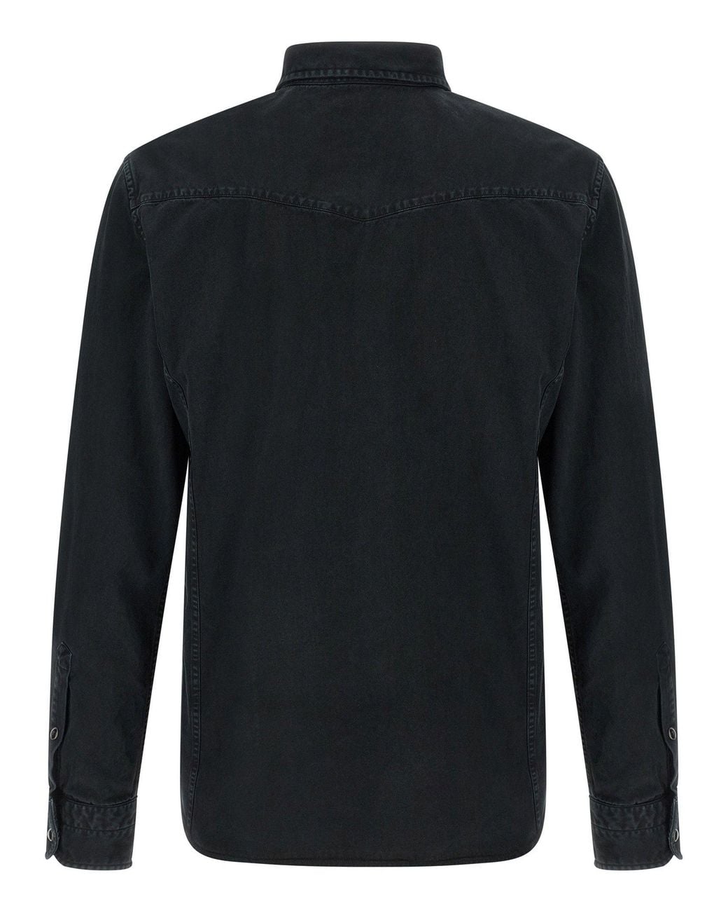 Tom Ford Black Textured Cotton Western Shirt for men