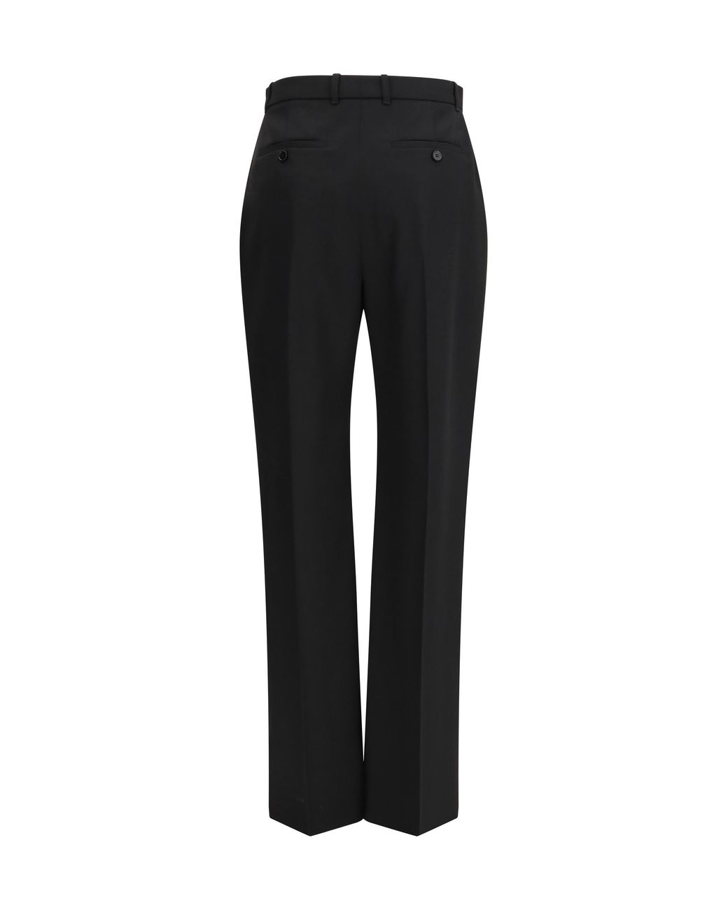 McQueen Black Tailored Cotton Pants Wool Ovis Aries