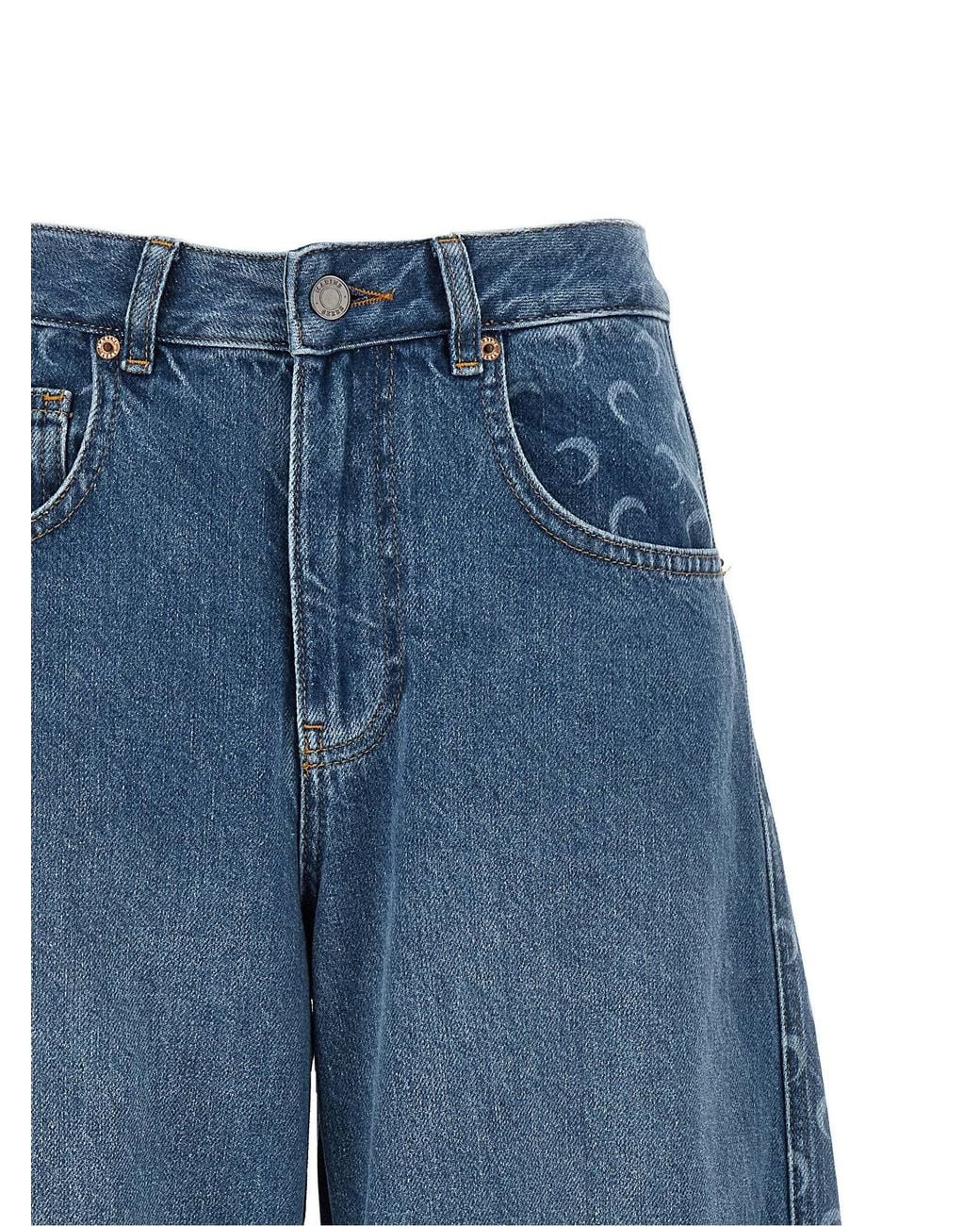 Marine Serre Moon Jeans in Blue | Lyst