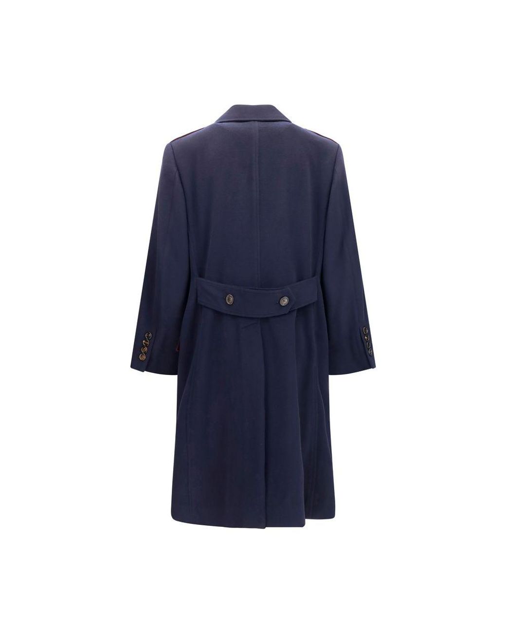 Brunello Cucinelli Blue Wool Oves Aries Coat for men