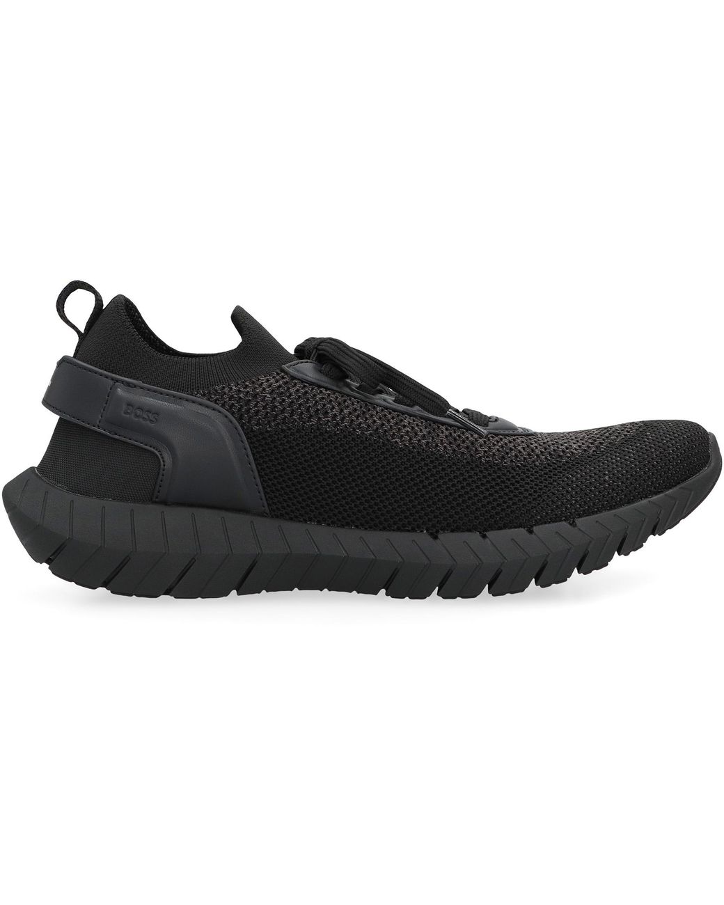 Boss Black Mesh Upper Sock Sneakers Polyester Trainers for men