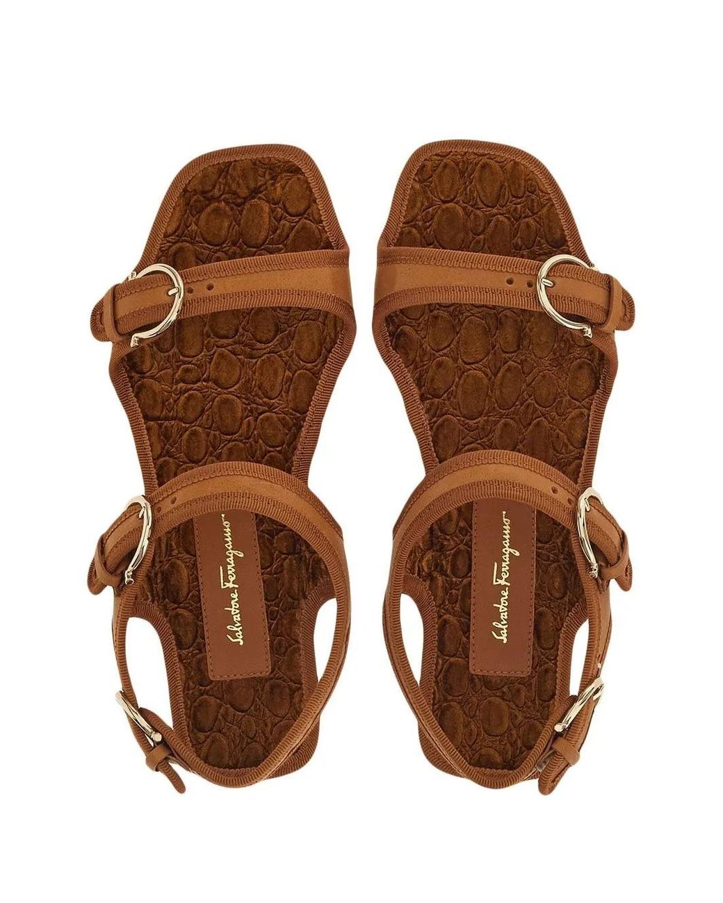 Ferragamo Brown Nomadic Stories Leather Sandal