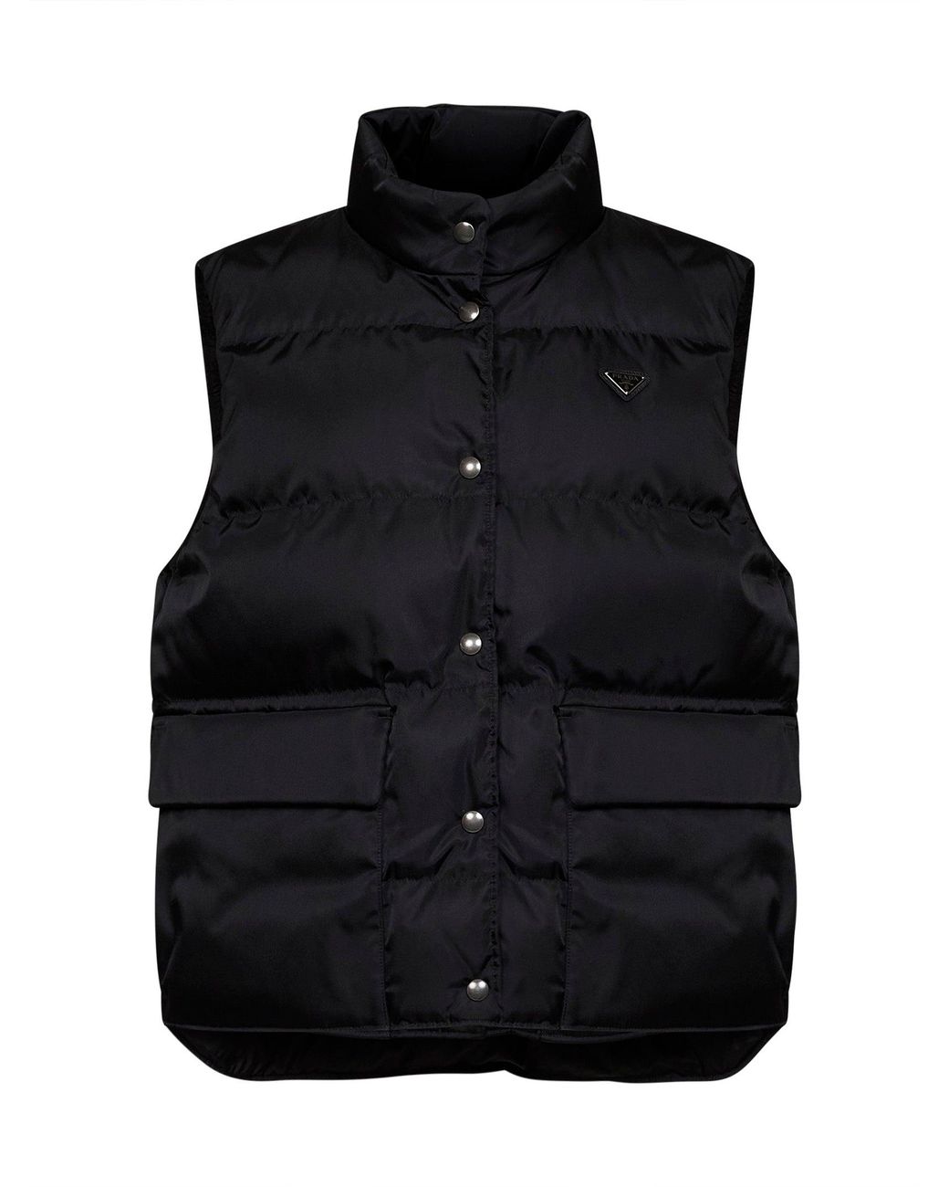 Prada Black Padded Vest Re-Nylon Recycled Polyamide Puffer Jackets