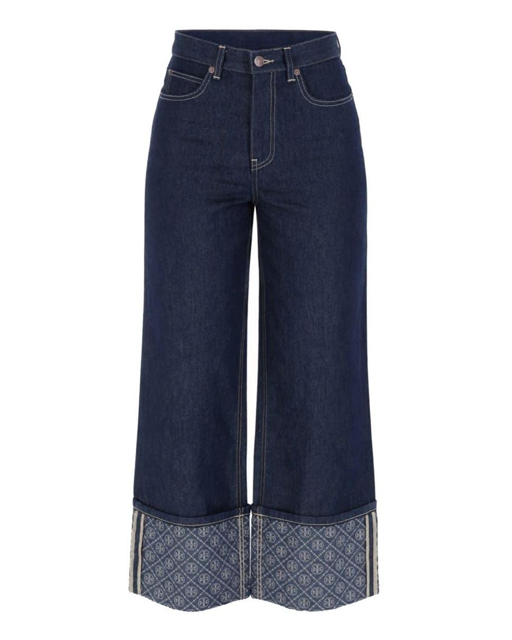Tory Burch Blue Jeans With Lapels
