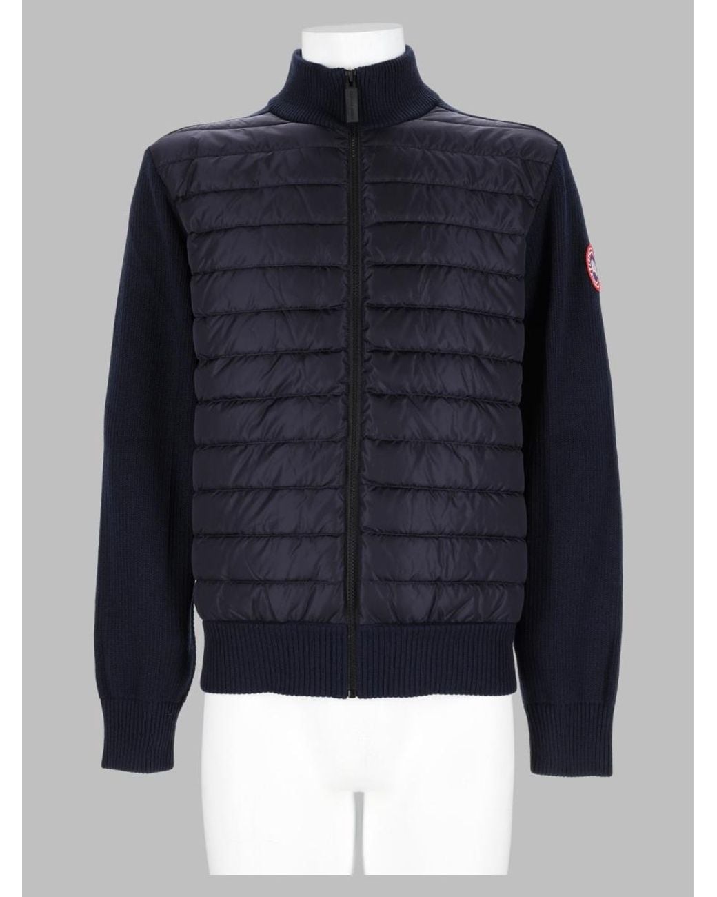 Canada Goose Blue Jacket Hybridge Wool for men