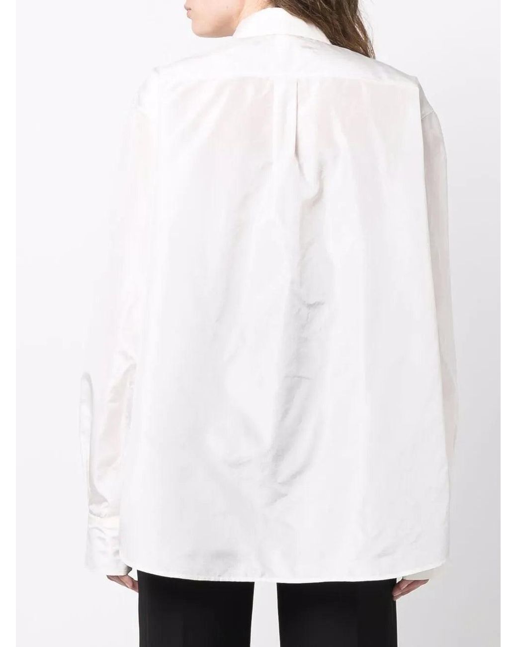 Valentino White Long-Sleeve Button-Fastening Shirt