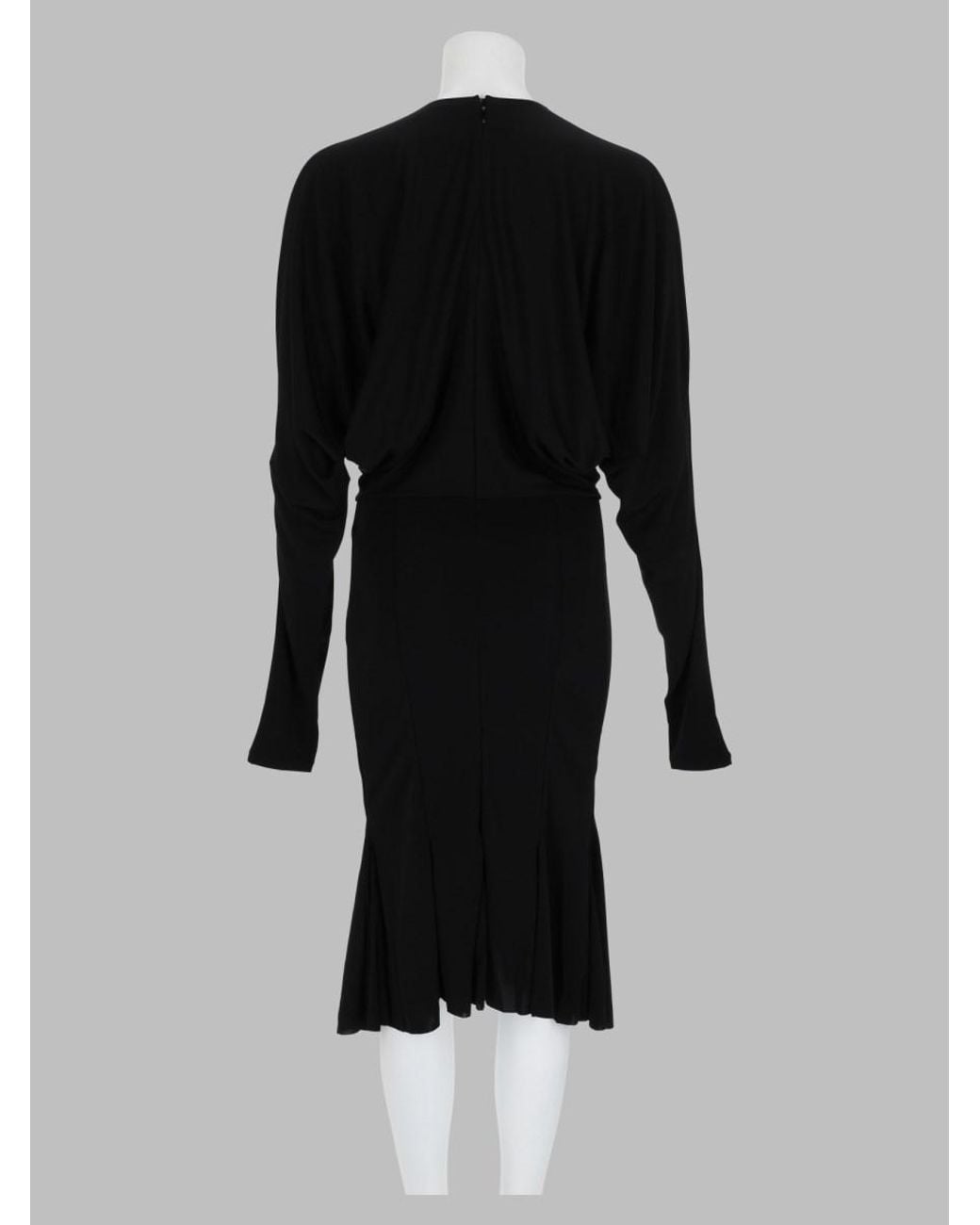 Jacquemus Black Midi Dress Losange Acetate Polyester