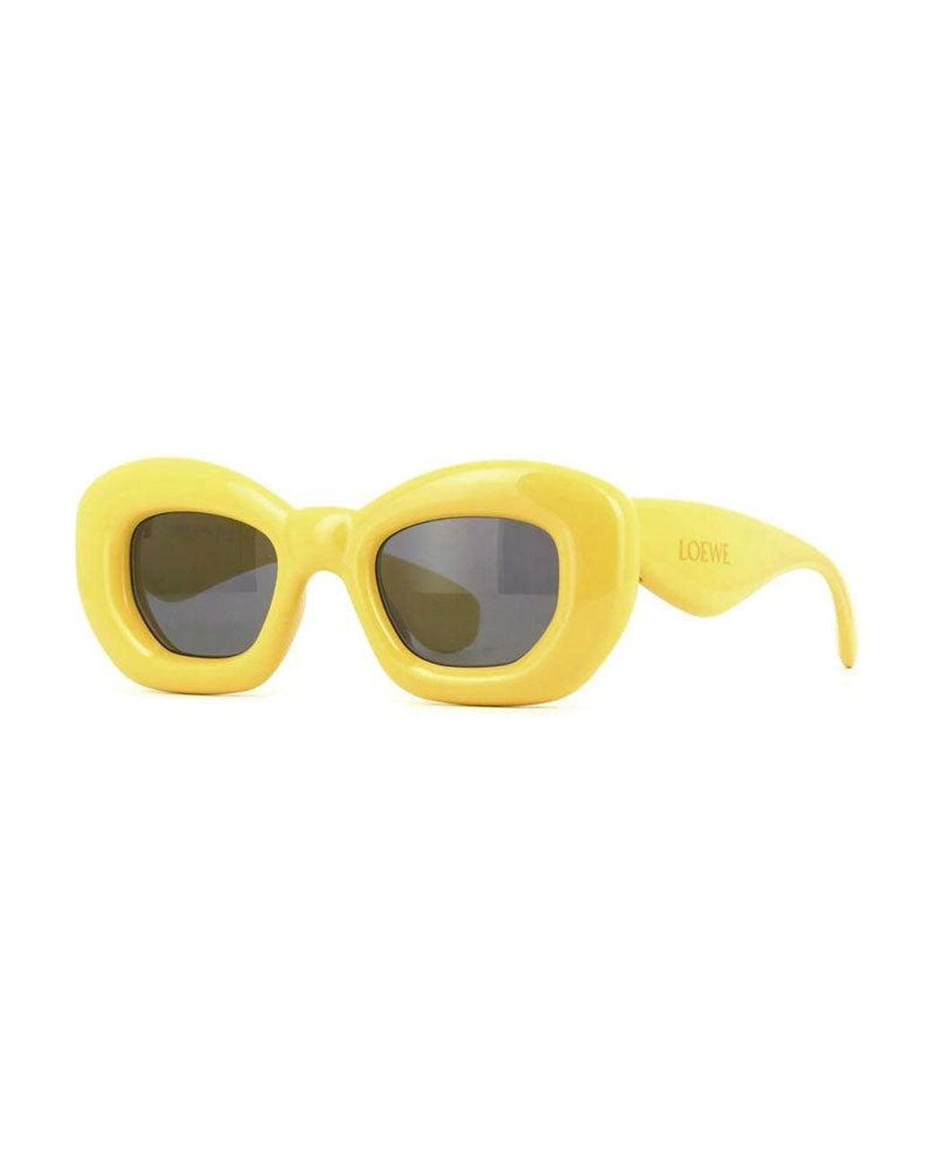 Loewe Yellow Lw40117I 39A Shiny- Cat Eye Sunglasses