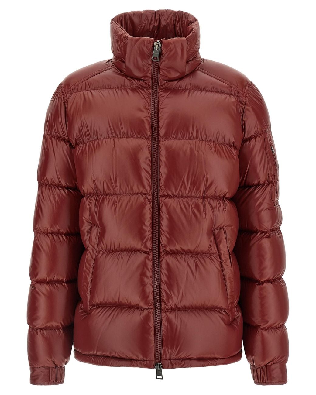 Herno Red Semi-Gloss Quilted Down Jacket for men