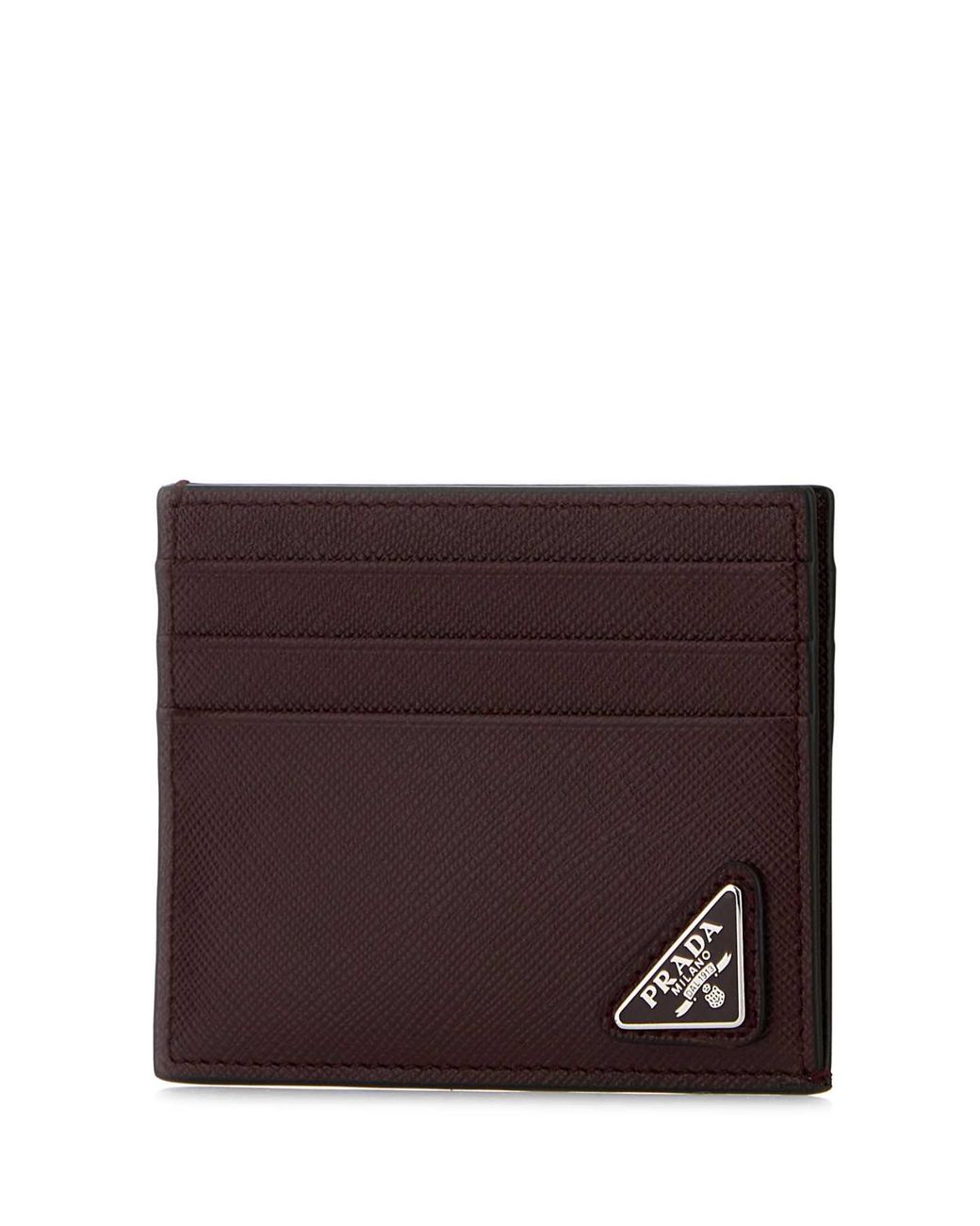 Prada Purple Saffiano Leather Card Holder for men