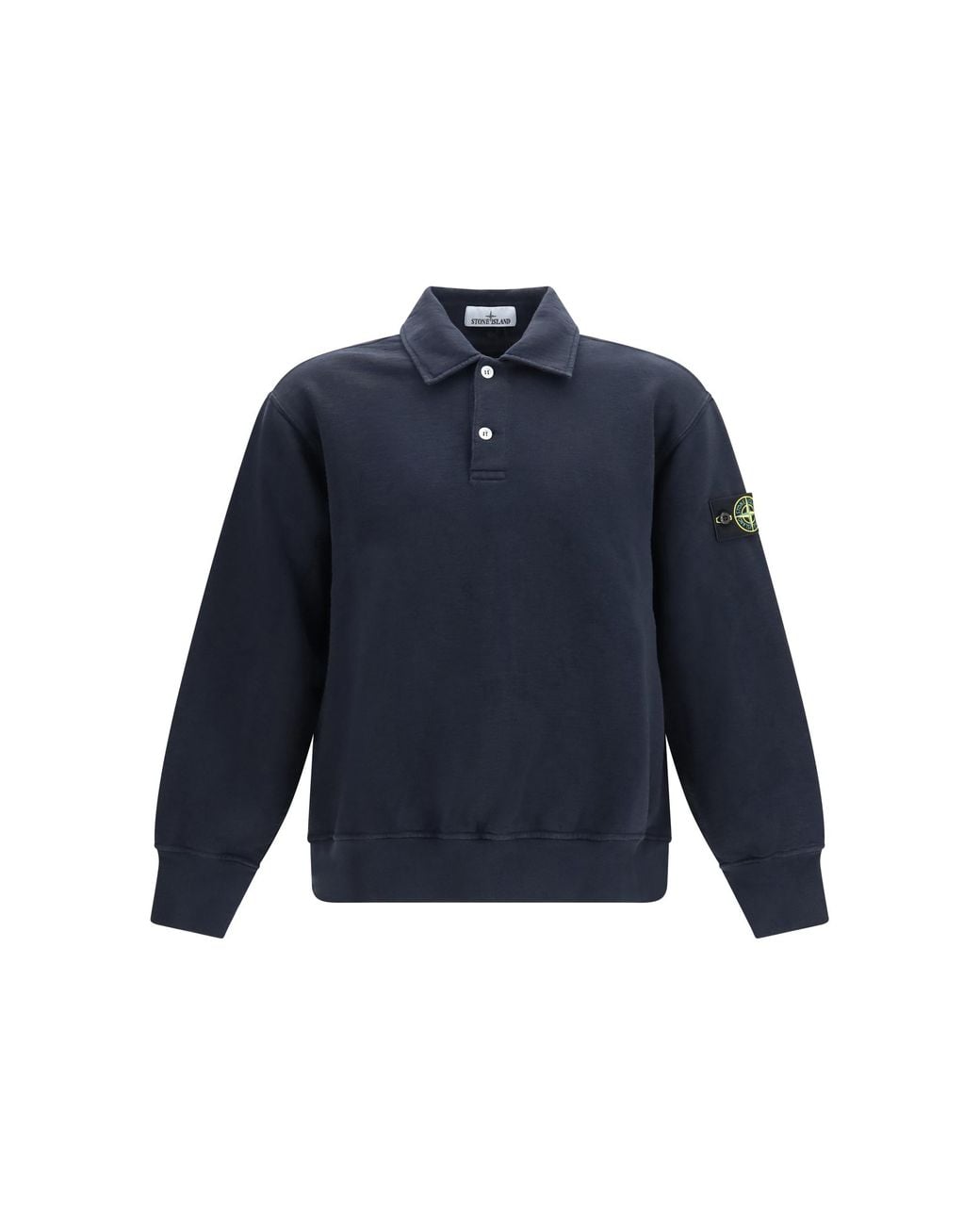 Stone Island Blue 6100054 Tubular Cotton Sweatshirt Cotton; Elastane T-Shirts And Polos for men
