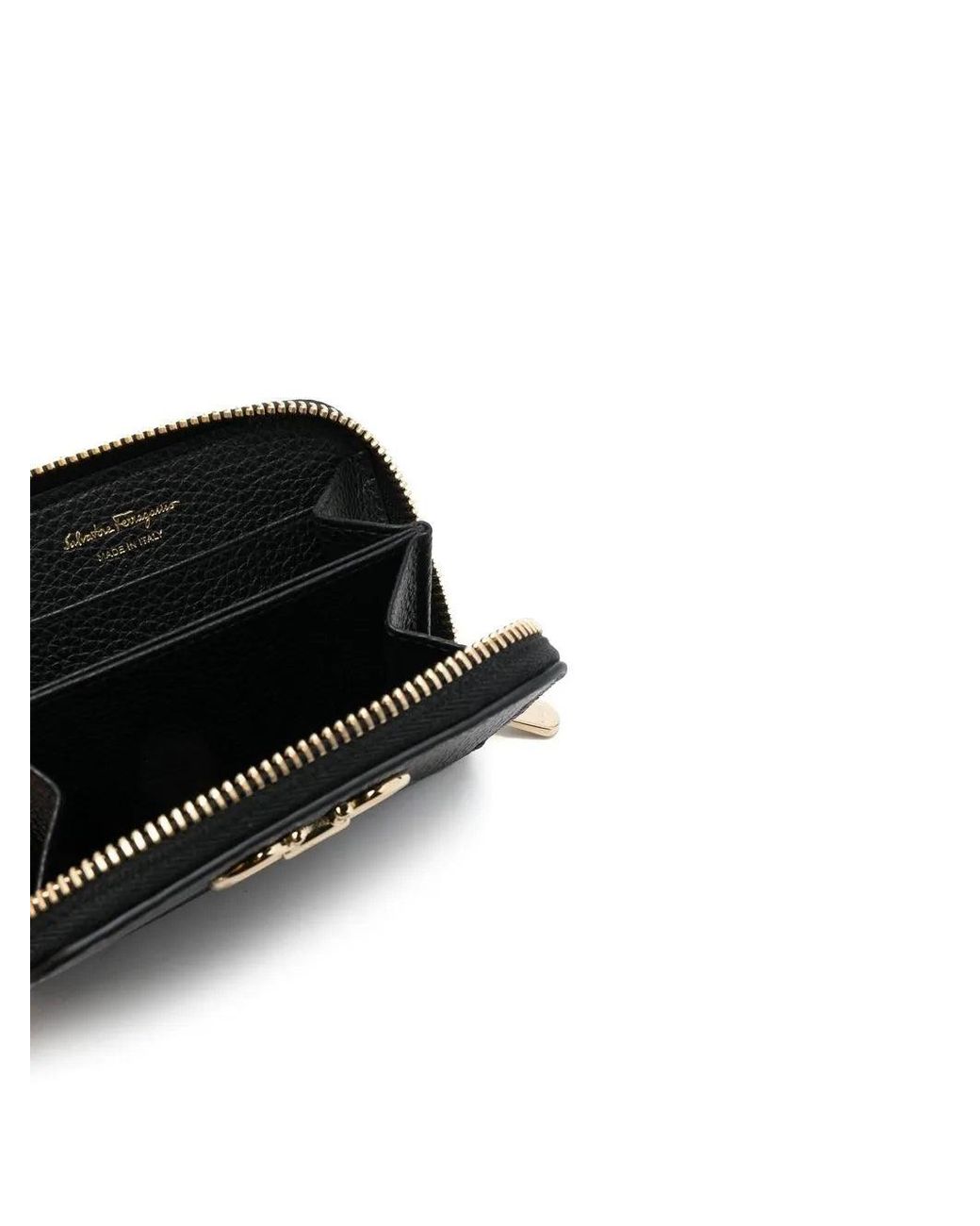 Ferragamo Black Gancini Card Holder