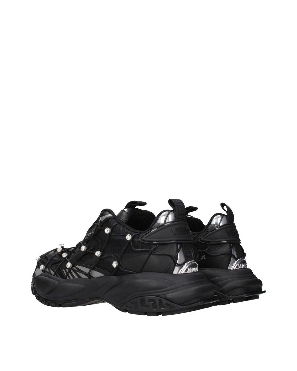 Versace Black Sneakers Fabric