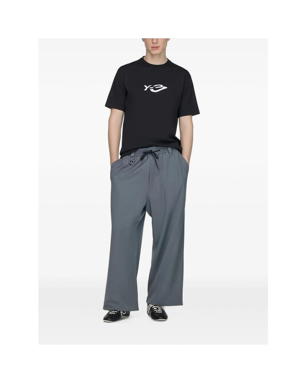 Adidas Black T-Shirt Y-3 Outer: Cotton; Trims: Cotton T-Shirts for men