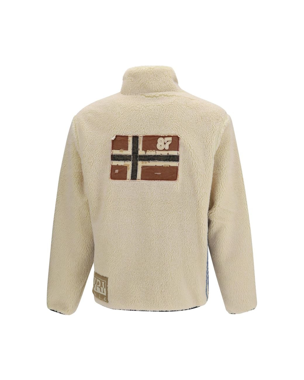 Napapijri Natural Fleece Sweater Archive Full-Zip Polyester Jacket for men