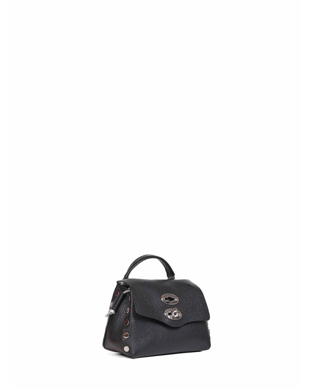 Zanellato Black Handbag Postina Super Baby Leather
