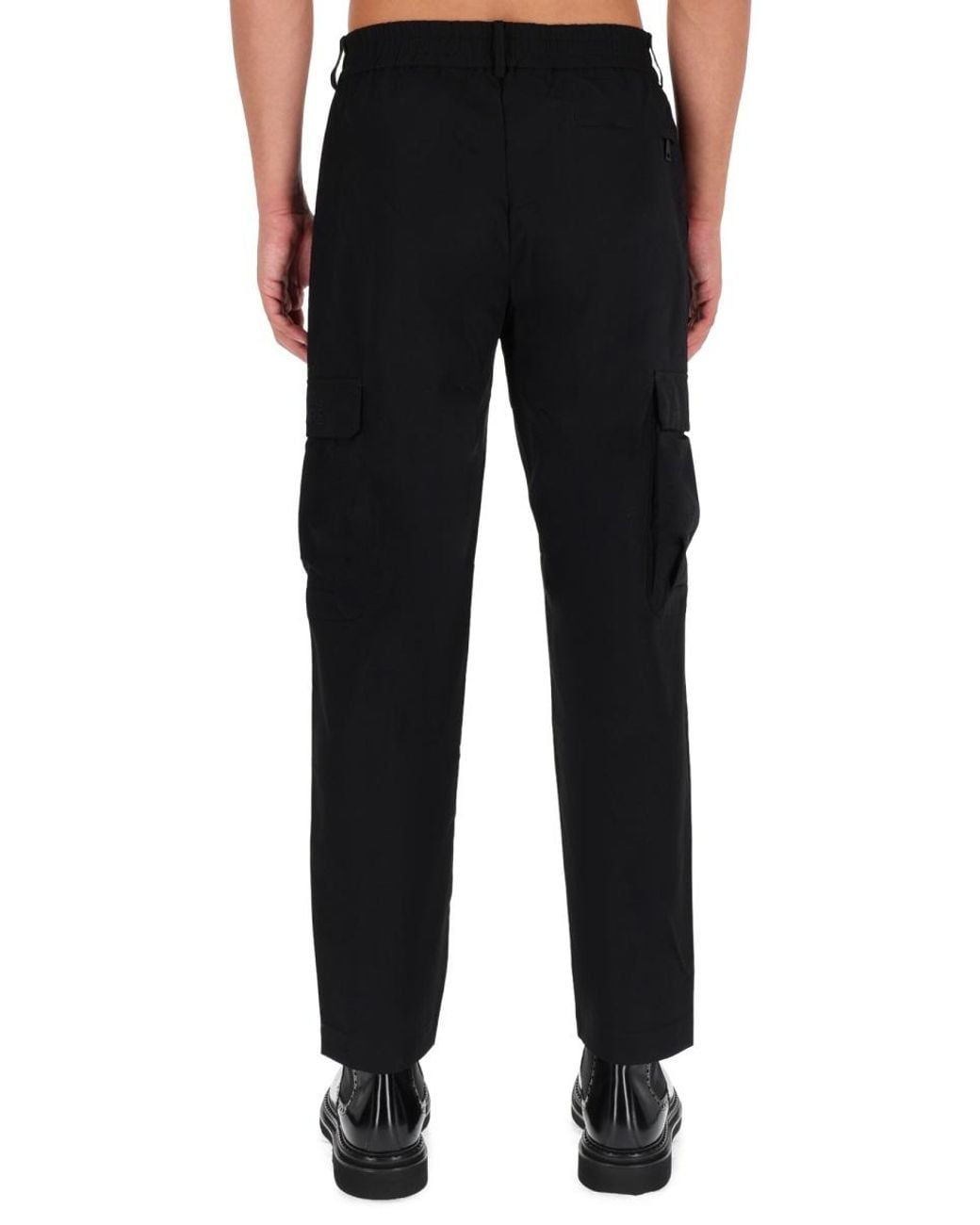 Versace Jeans Couture Black Versace Jeans Couture Technical Polyester Cargo Pants for men