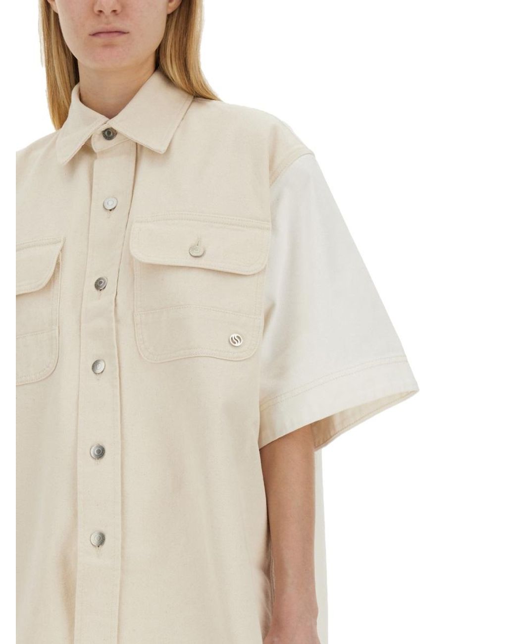 Stella McCartney White Denim Shirt Cotton