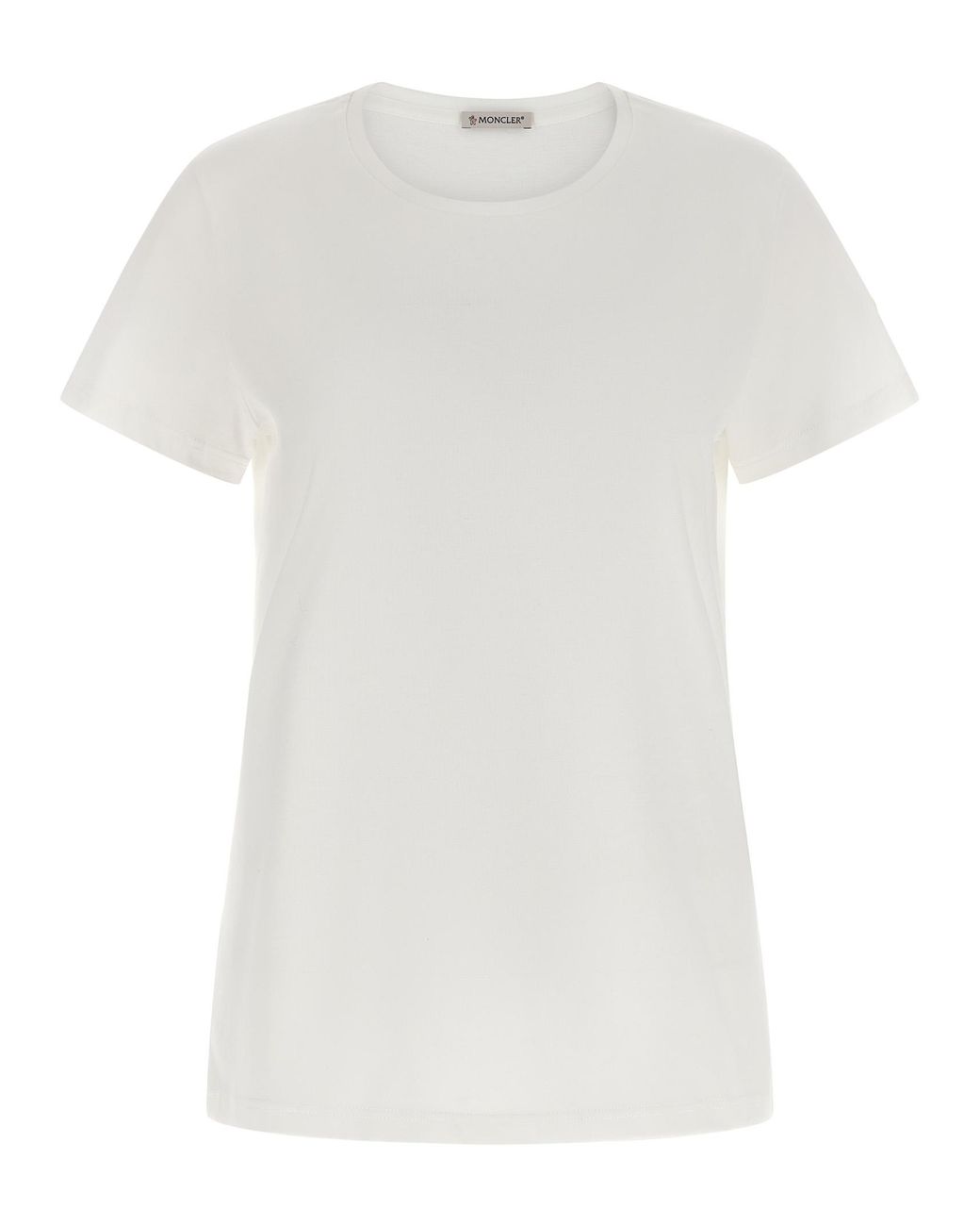Moncler White Logo Patch T-Shirt