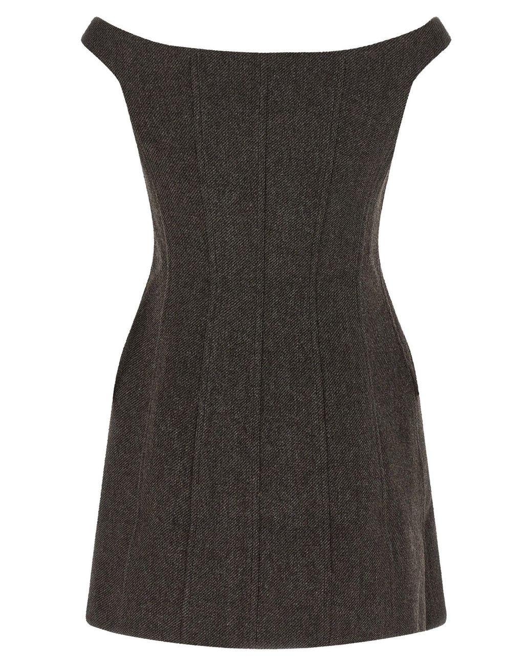 Self-Portrait Black Bardot Neckline With Floral Appliqué Dress
