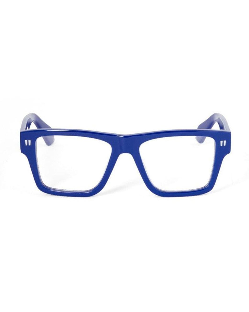 Off-White c/o Virgil Abloh Blue Eyeglasses Square Full Rim, Frame And Clear Demo Lens Oerj075Style754500