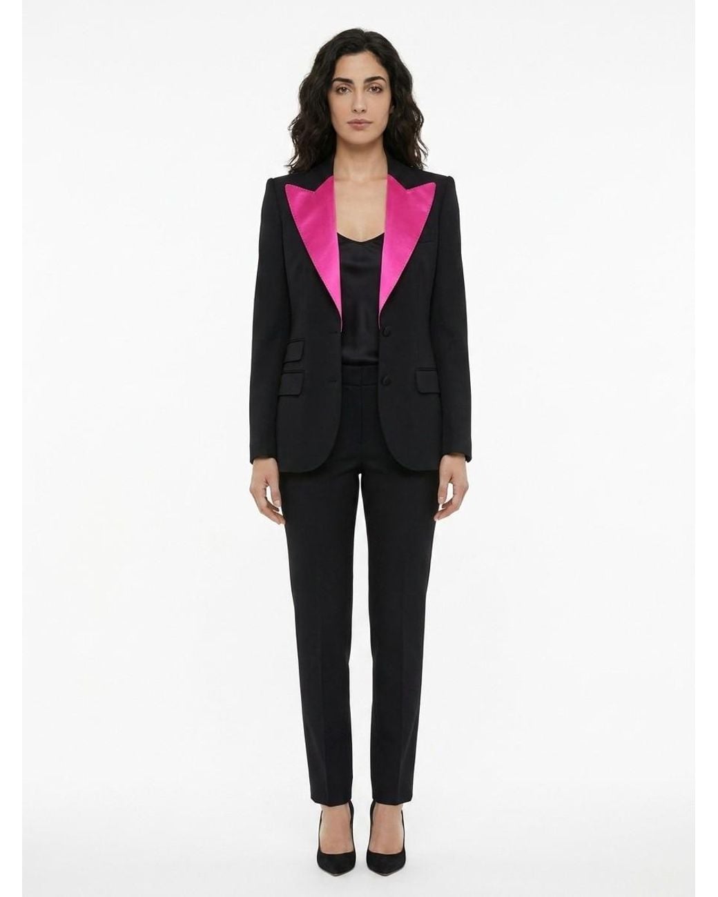 Dolce & Gabbana Black Elastane Two-Piece Suit