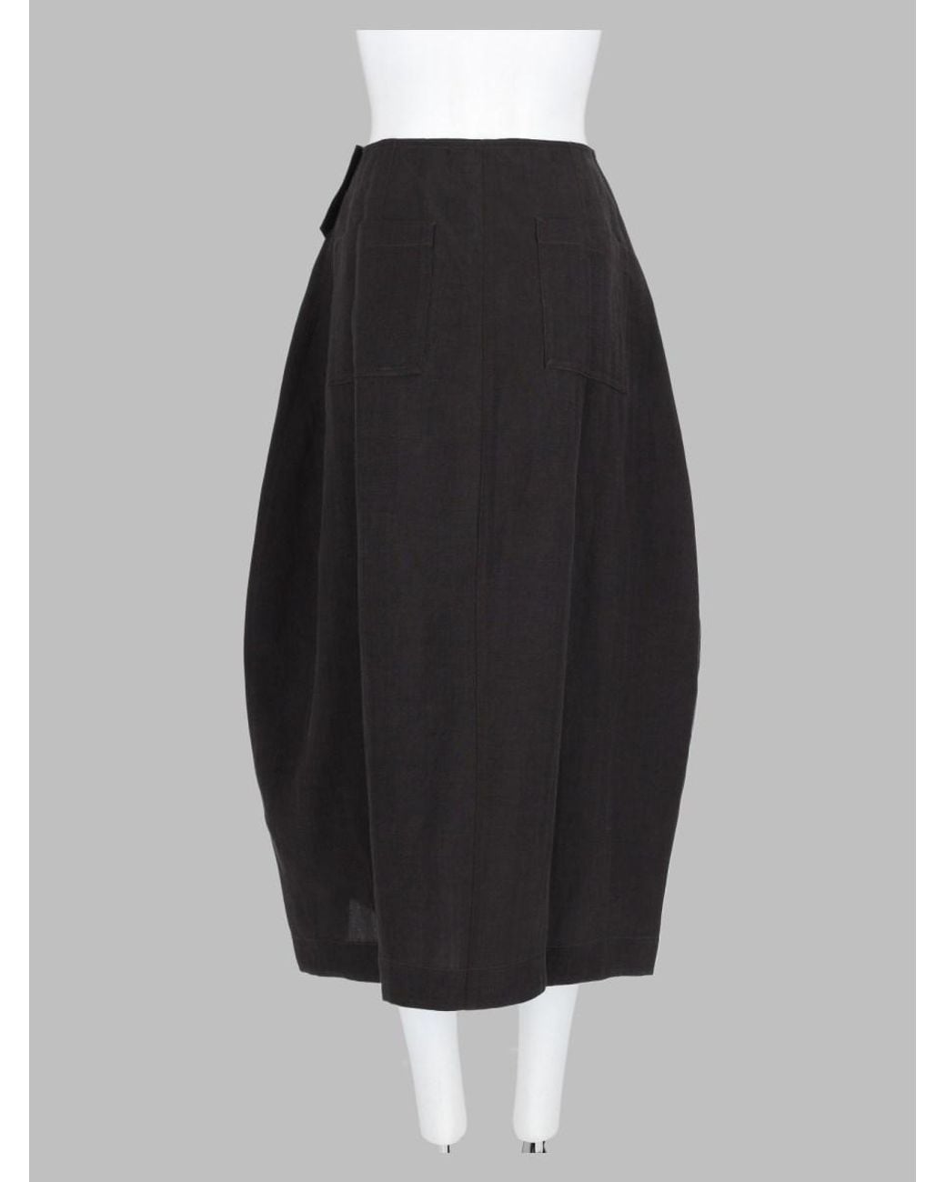 Studio Nicholson Black Bryde Skirt Viscose